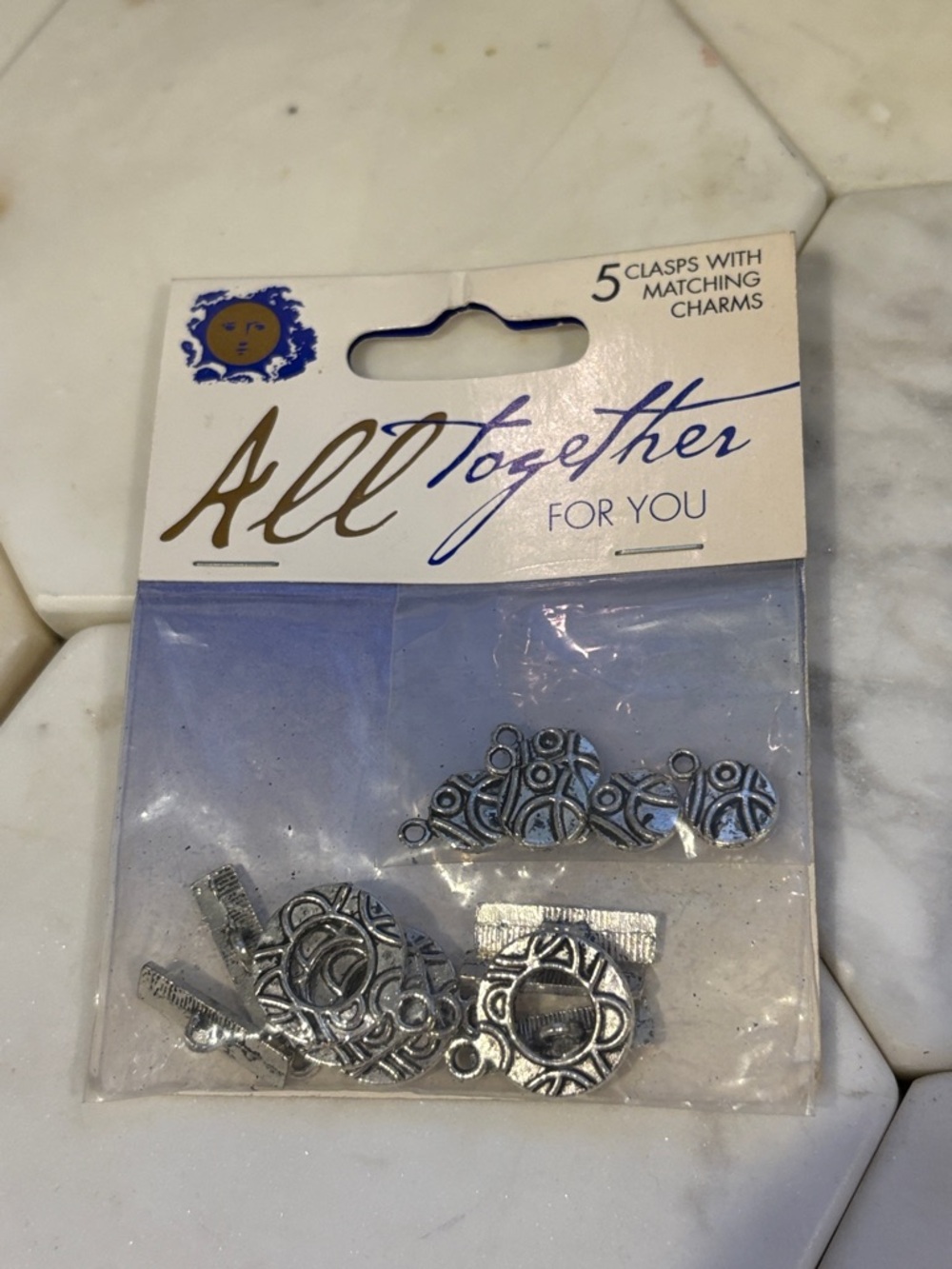 Blue Moon Beads All Together For You Toggle & Charm Set - Silver Tone
